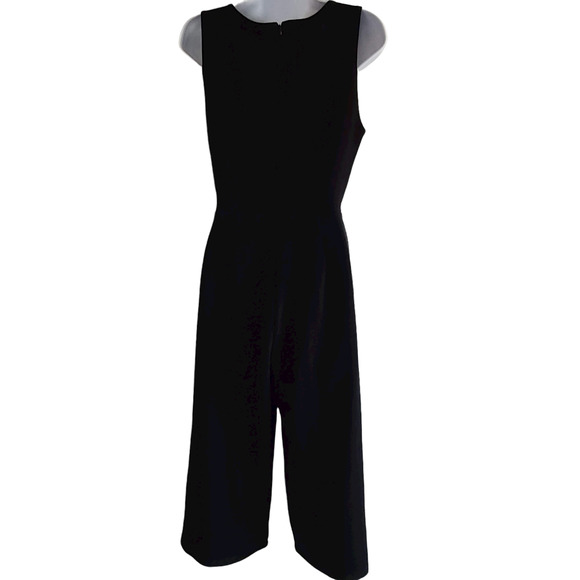 RACHEL ZOE Black Sleeveless Tie Waist Wide Leg Cropped Jumpsuit‎ Women's Size 2* - Picture 3 of 8
